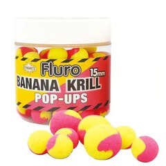 Dynamite Baits Fluro Two Tone Pop Ups 15mm Krill& Banana