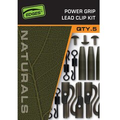 Fox Edges Naturals Power Grip Lead clip kit x 5